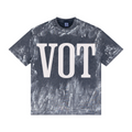 260GSM Unisex Painted Pigment-Wash T-shirt Royal Blue