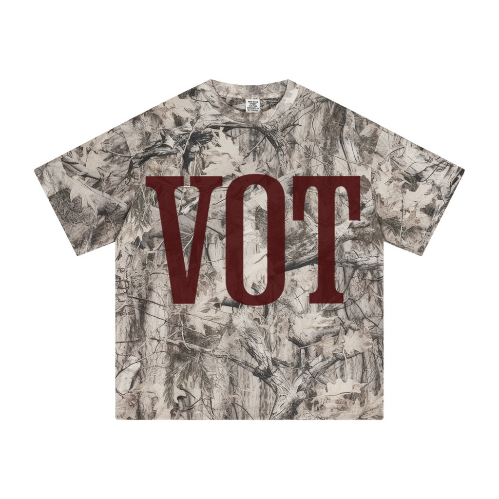240GSM Unisex Loose-Fit Camouflage T-shirt Branch Camouflage