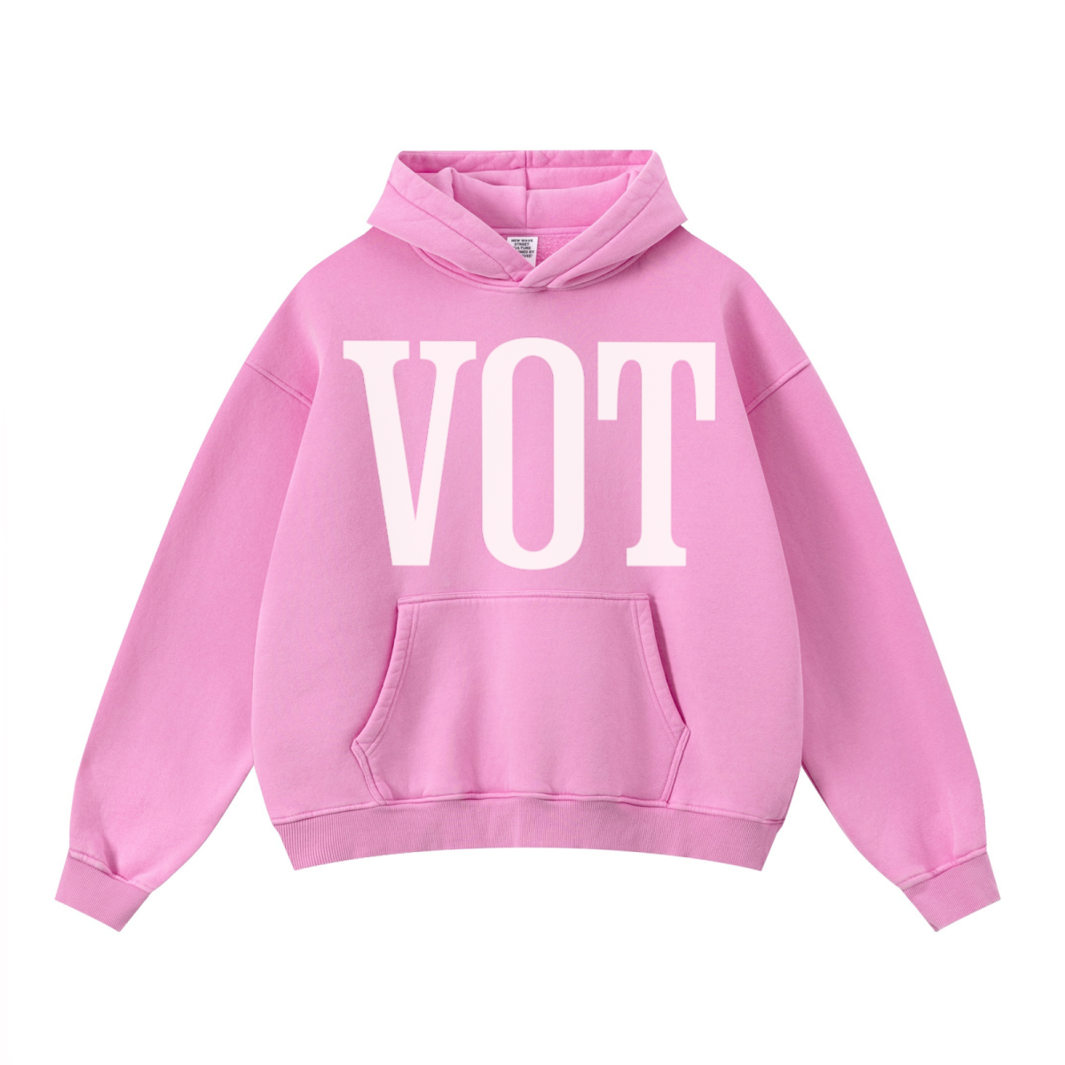400GSM Unisex Washed Heavyweight Boxy-Fit Hoodie Vintage Peach Pink