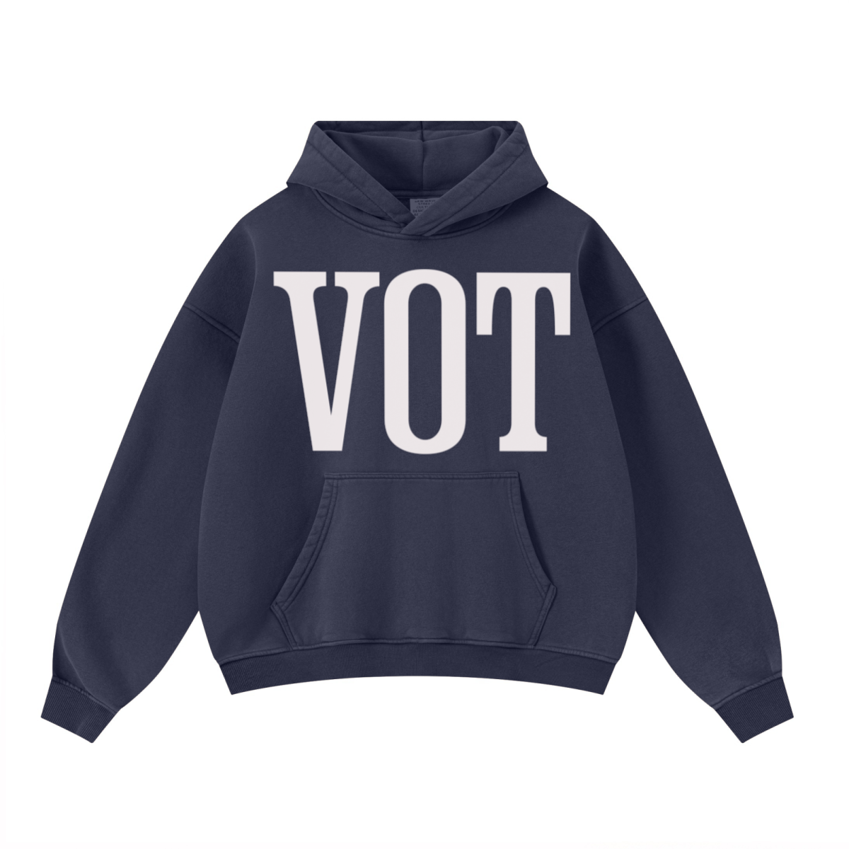 400GSM Unisex Washed Heavyweight Boxy-Fit Hoodie Vintage Royal Blue