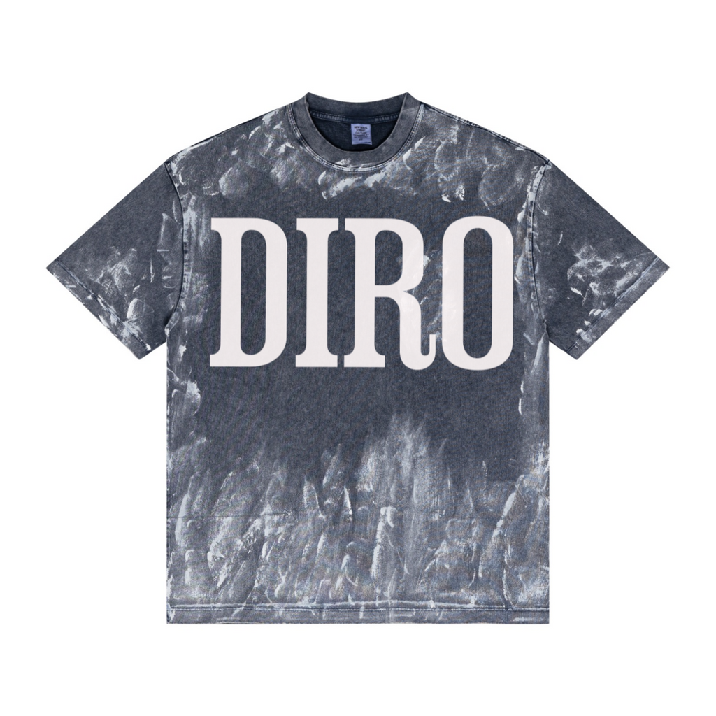 260GSM Unisex Painted Pigment-Wash T-shirt Royal Blue