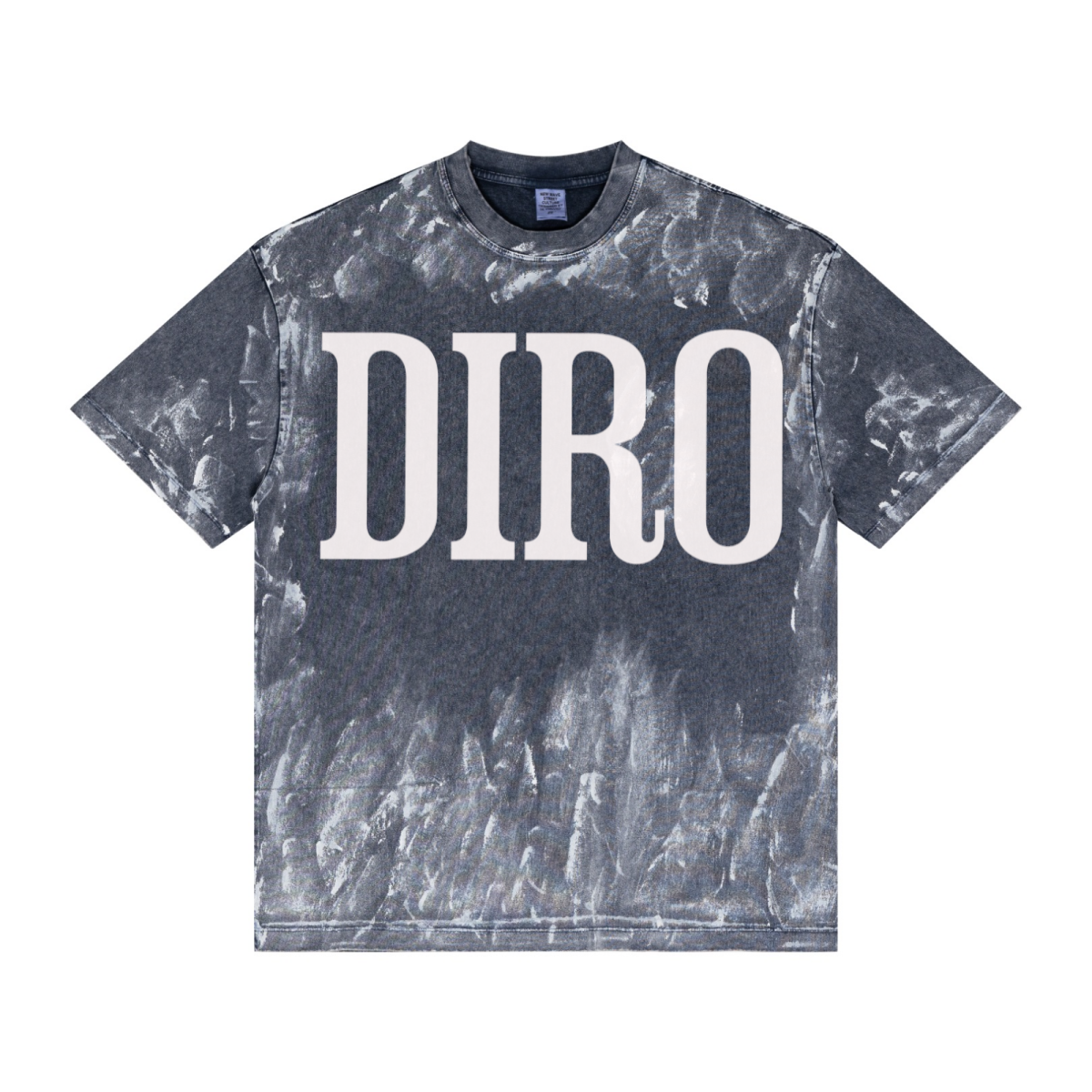 260GSM Unisex Painted Pigment-Wash T-shirt Royal Blue