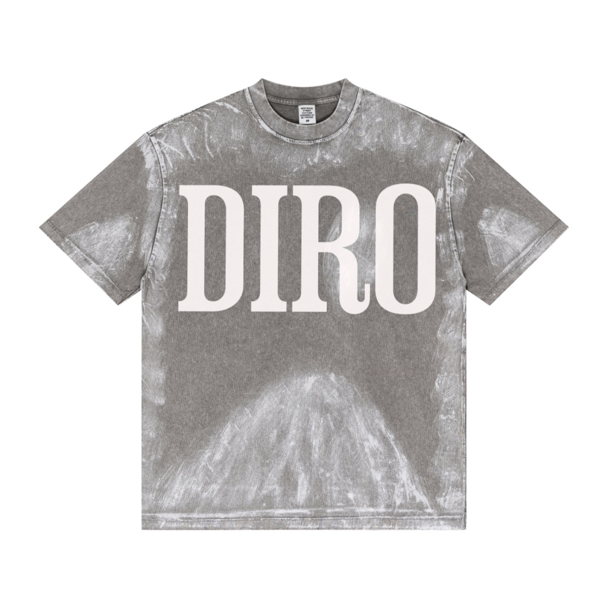 260GSM Unisex Painted Pigment-Wash T-shirt Medium Grey