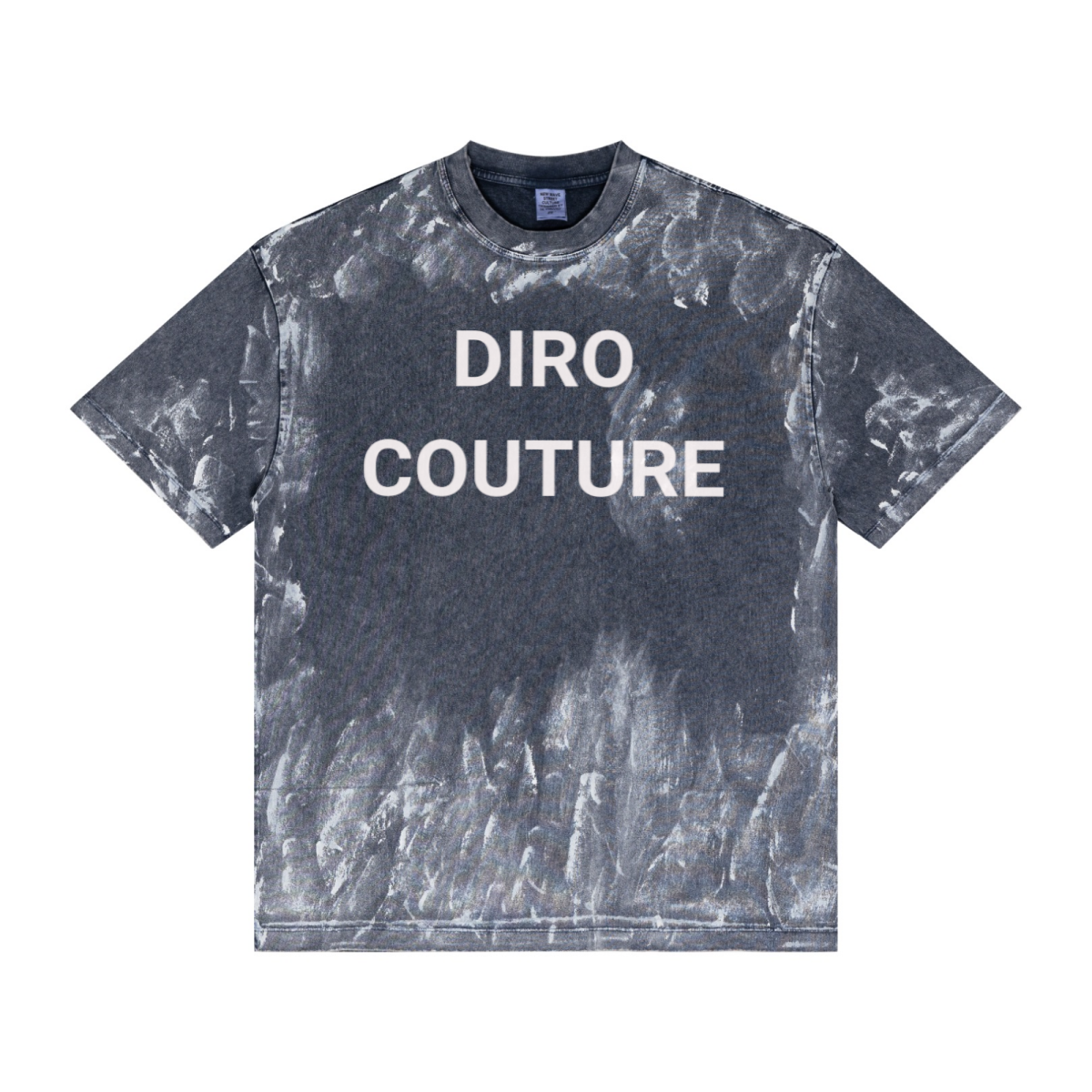260GSM Unisex Painted Pigment-Wash T-shirt Royal Blue