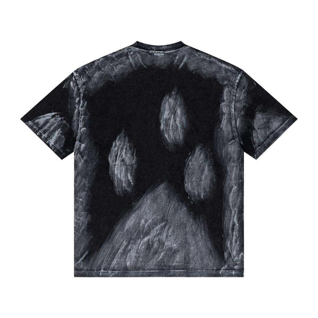 260GSM Unisex Painted Pigment-Wash T-shirt Snowflake Grey