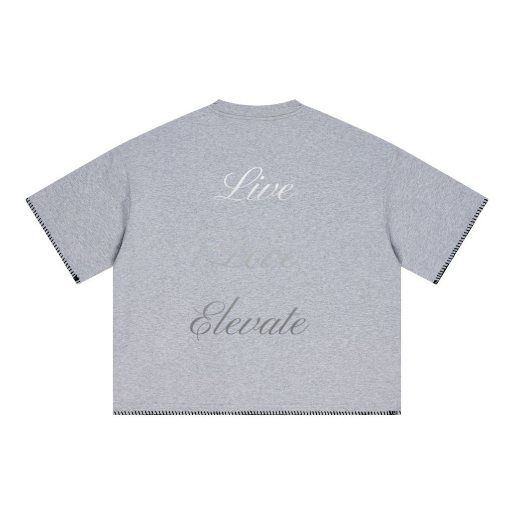 240GSM Unisex Boxy-Fit Loose-Fit T-shirt Heathered gray