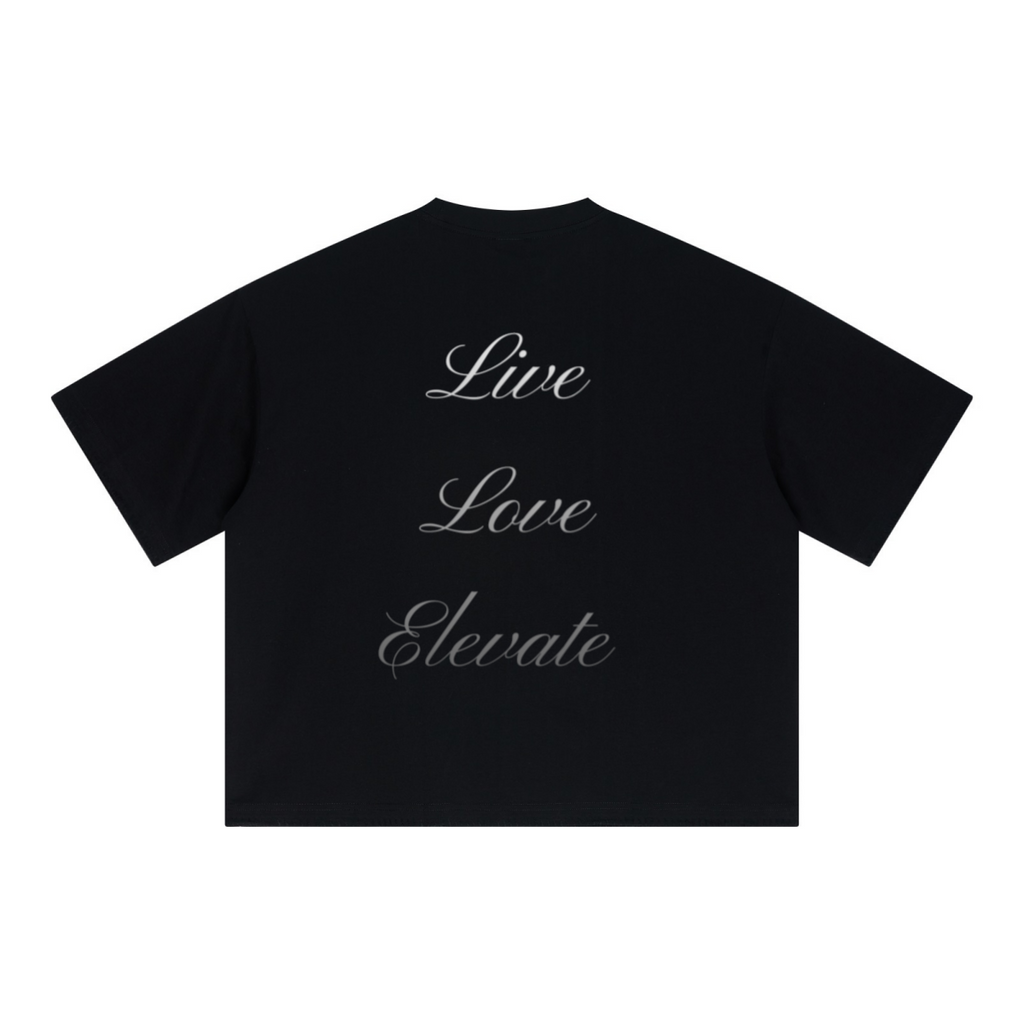 240GSM Unisex Boxy-Fit Loose-Fit T-shirt Black