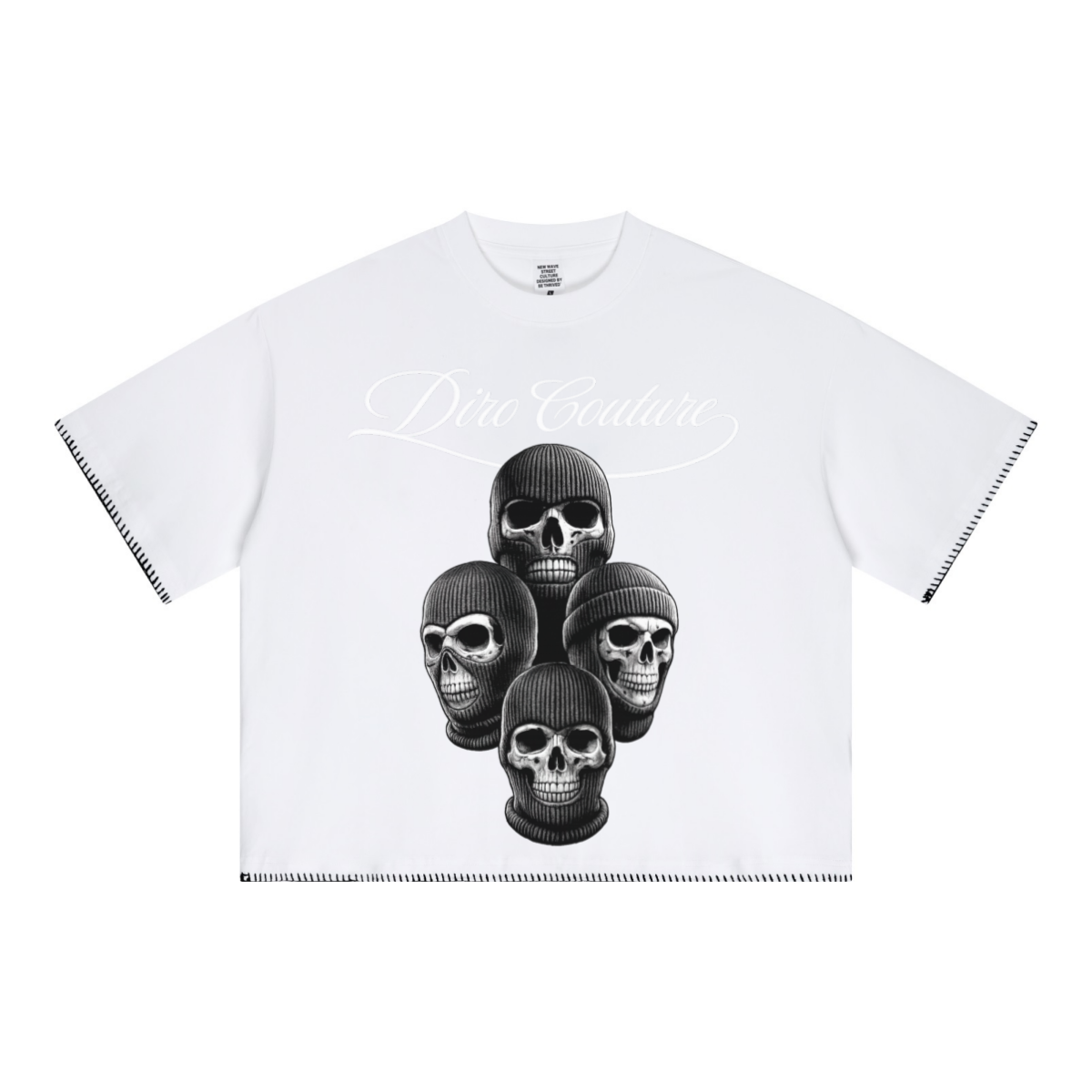 240GSM Unisex Boxy-Fit Loose-Fit T-shirt Off white