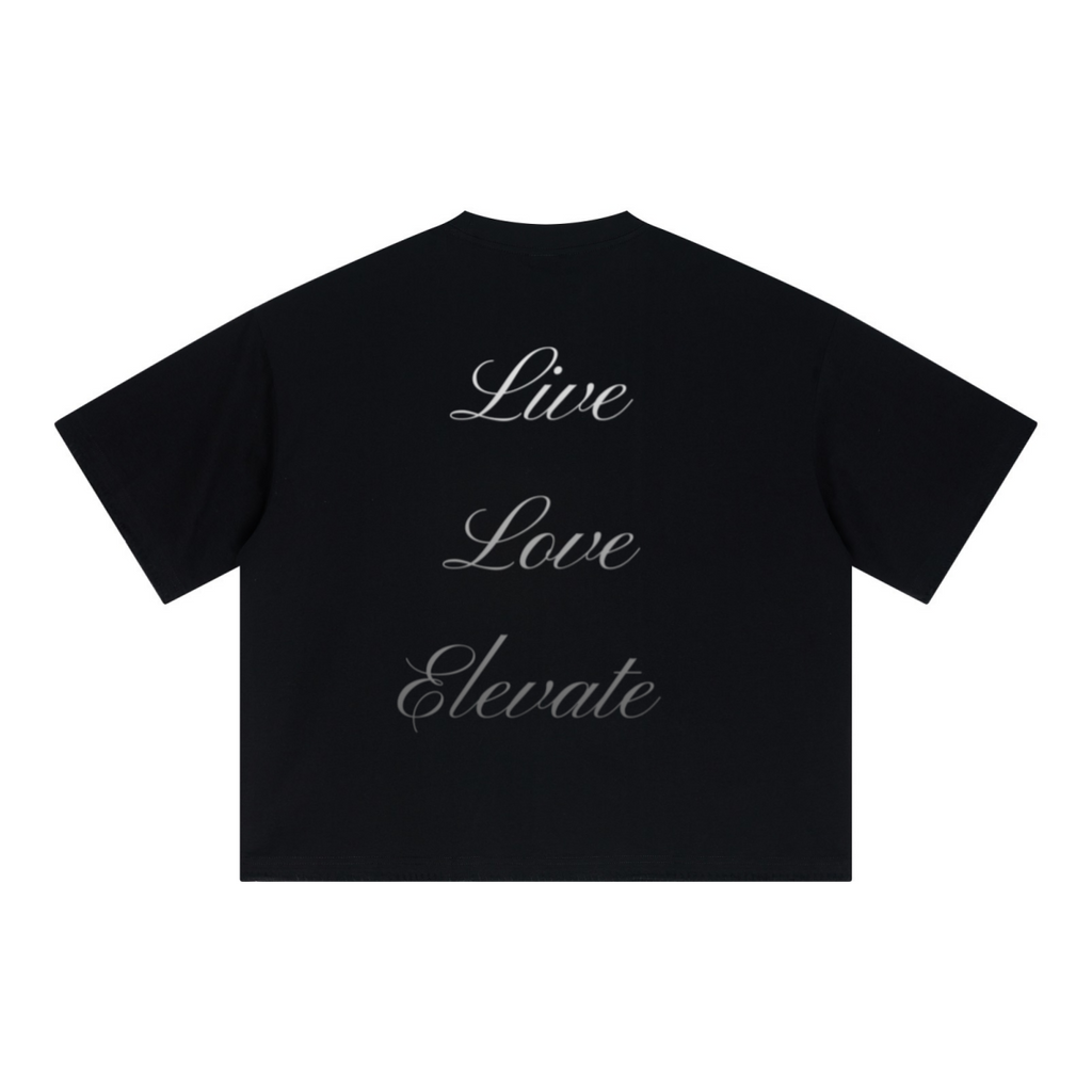 240GSM Unisex Boxy-Fit Loose-Fit T-shirt Black