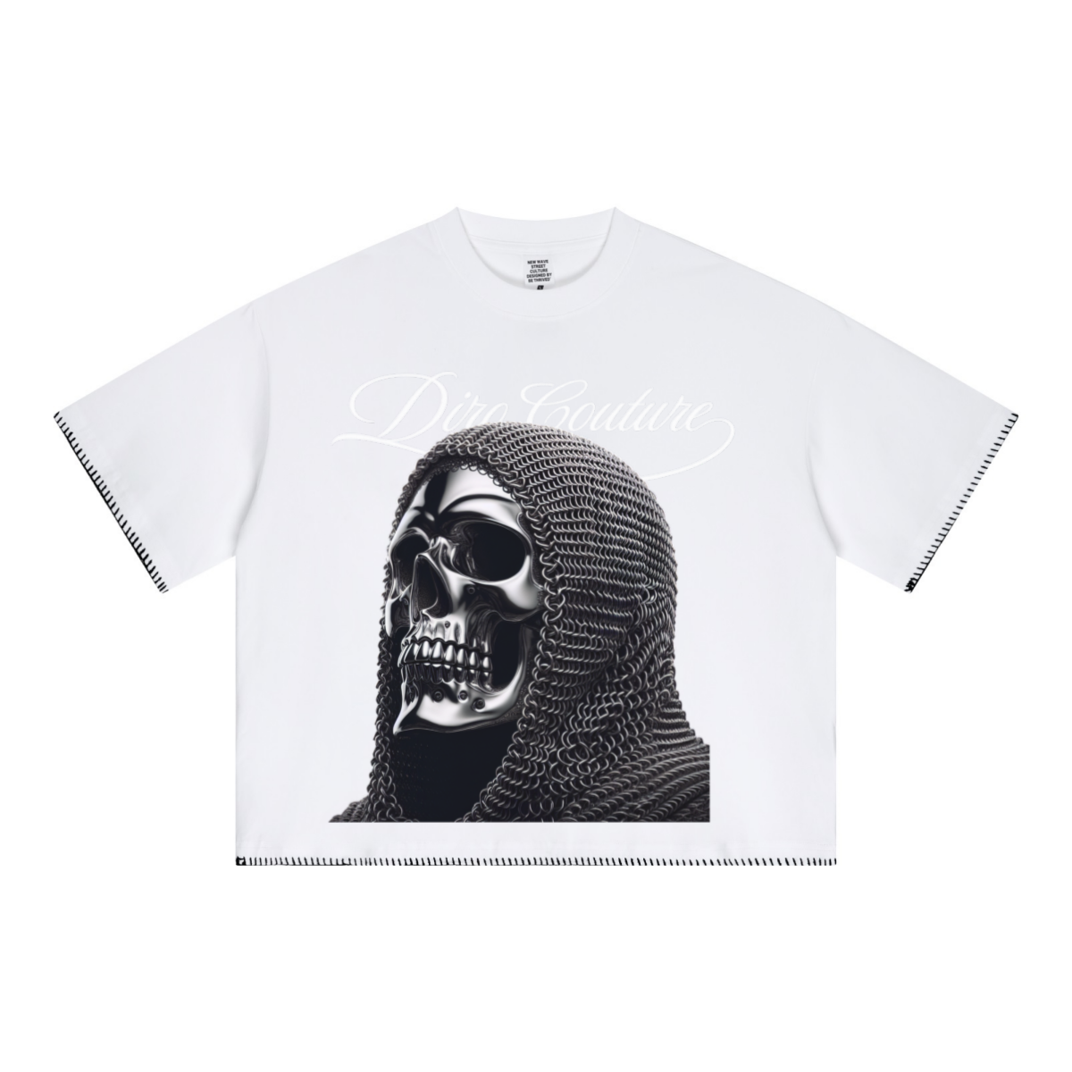240GSM Unisex Boxy-Fit Loose-Fit T-shirt Off white