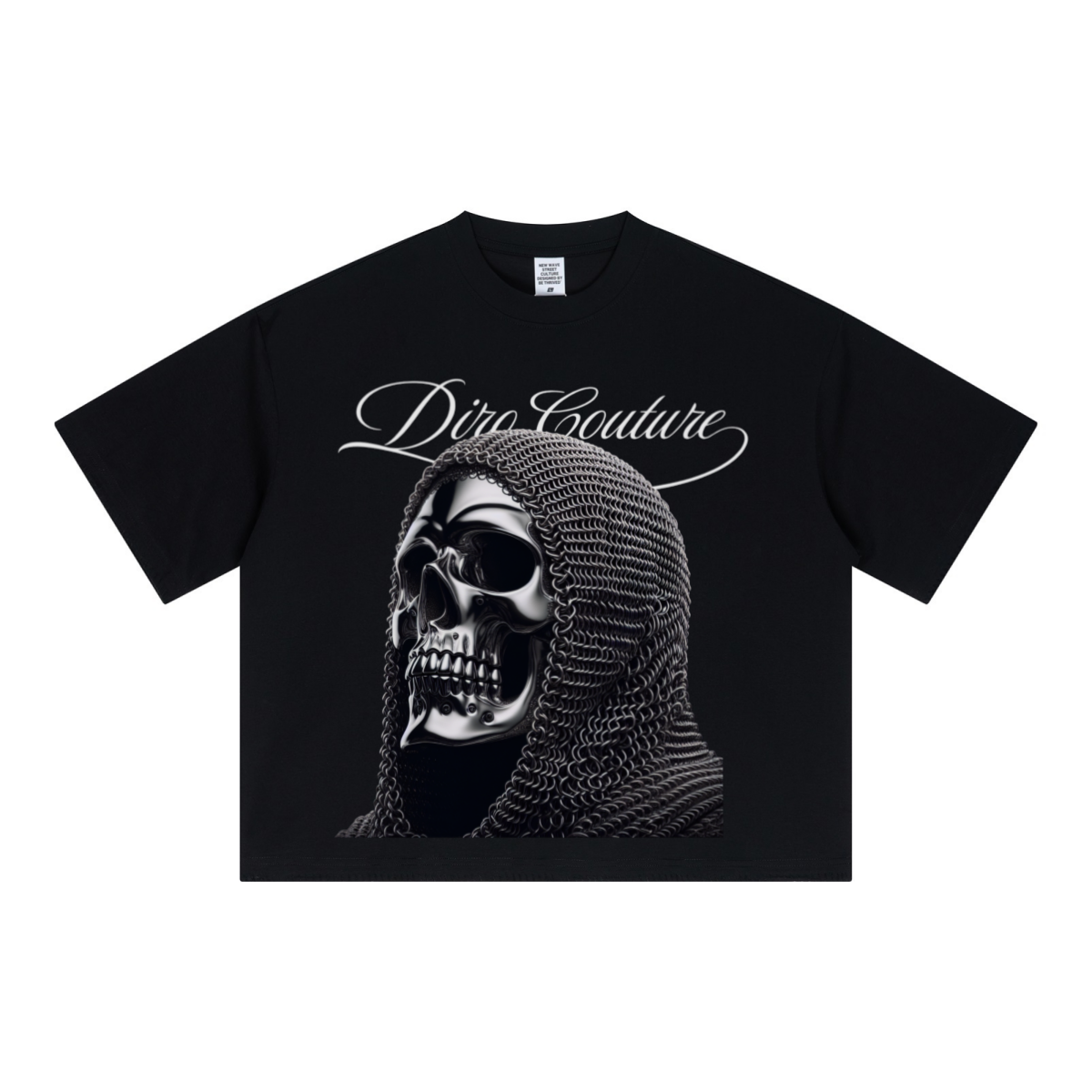 240GSM Unisex Boxy-Fit Loose-Fit T-shirt Black