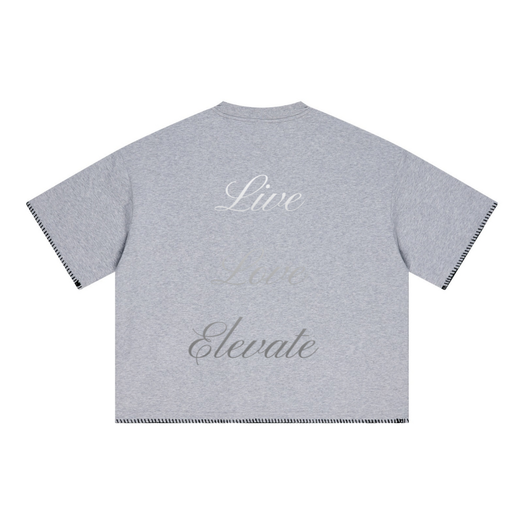 240GSM Unisex Boxy-Fit Loose-Fit T-shirt Heathered gray