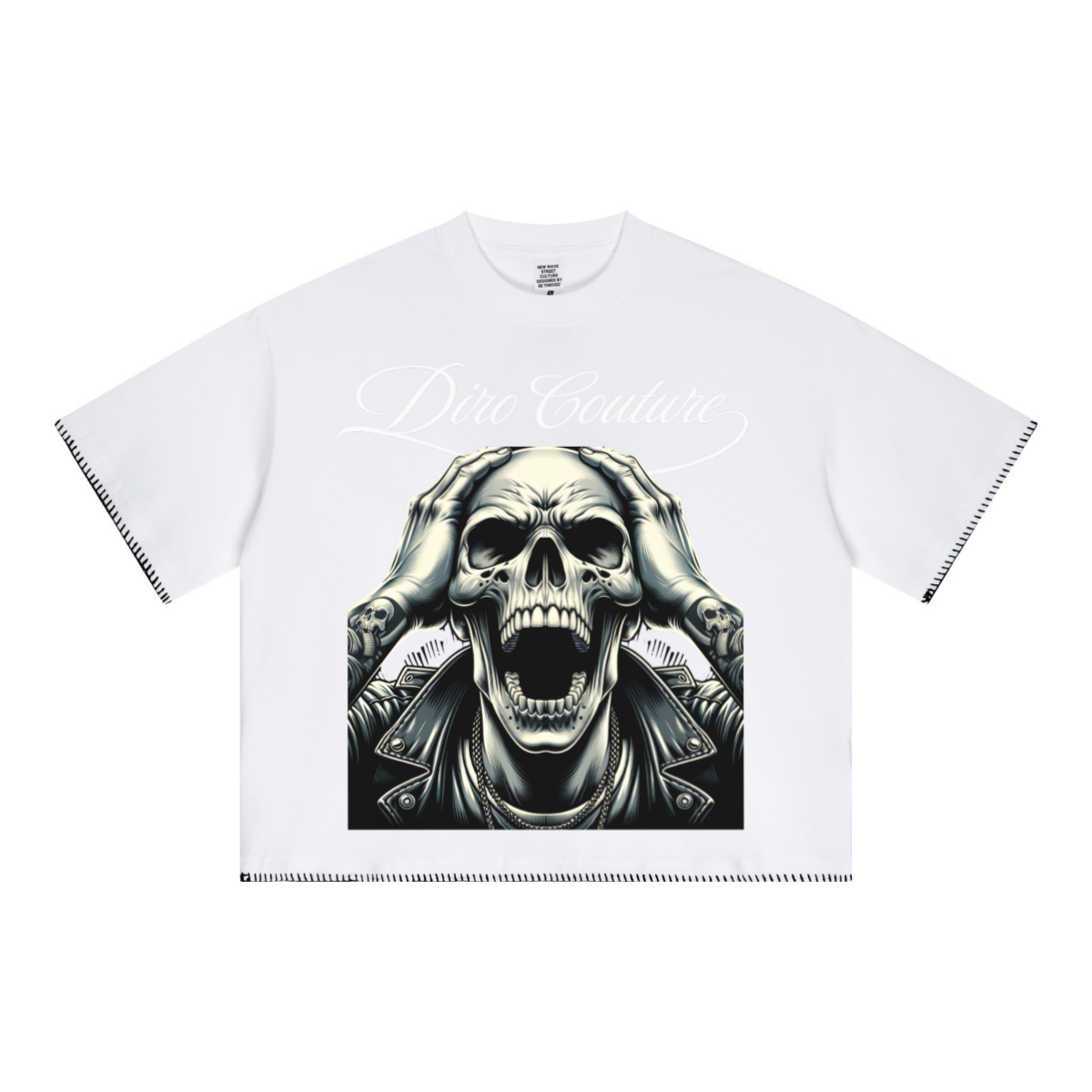 240GSM Unisex Boxy-Fit Loose-Fit T-shirt Off white