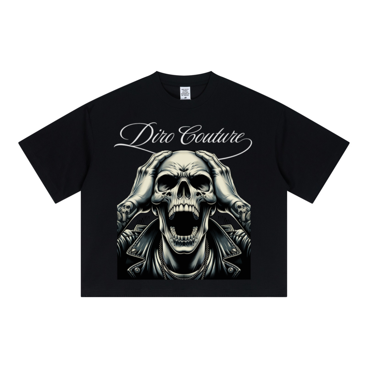 240GSM Unisex Boxy-Fit Loose-Fit T-shirt Black