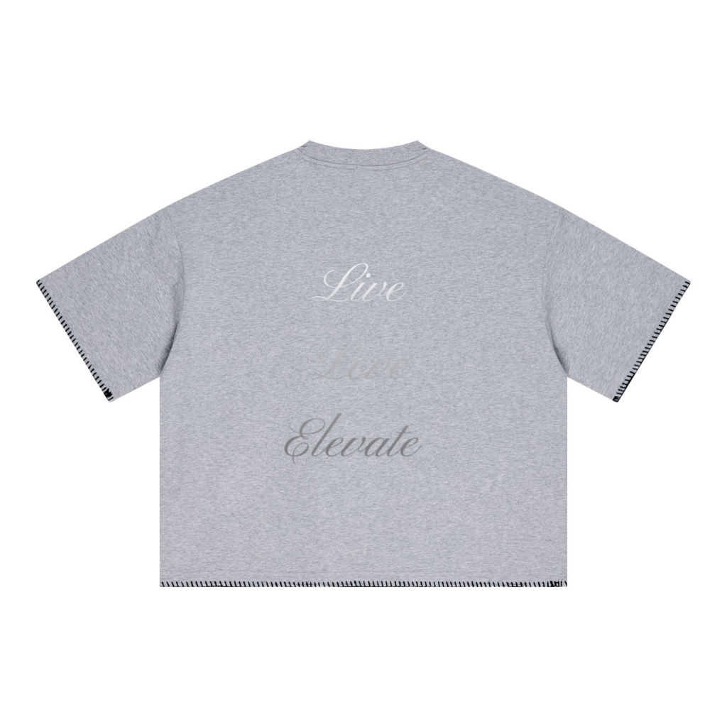 240GSM Unisex Boxy-Fit Loose-Fit T-shirt Heathered gray