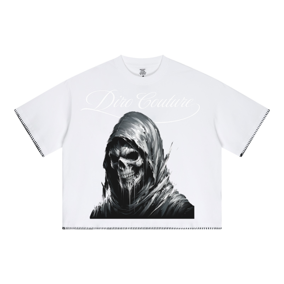 240GSM Unisex Boxy-Fit Loose-Fit T-shirt Off white
