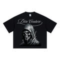 240GSM Unisex Boxy-Fit Loose-Fit T-shirt Black