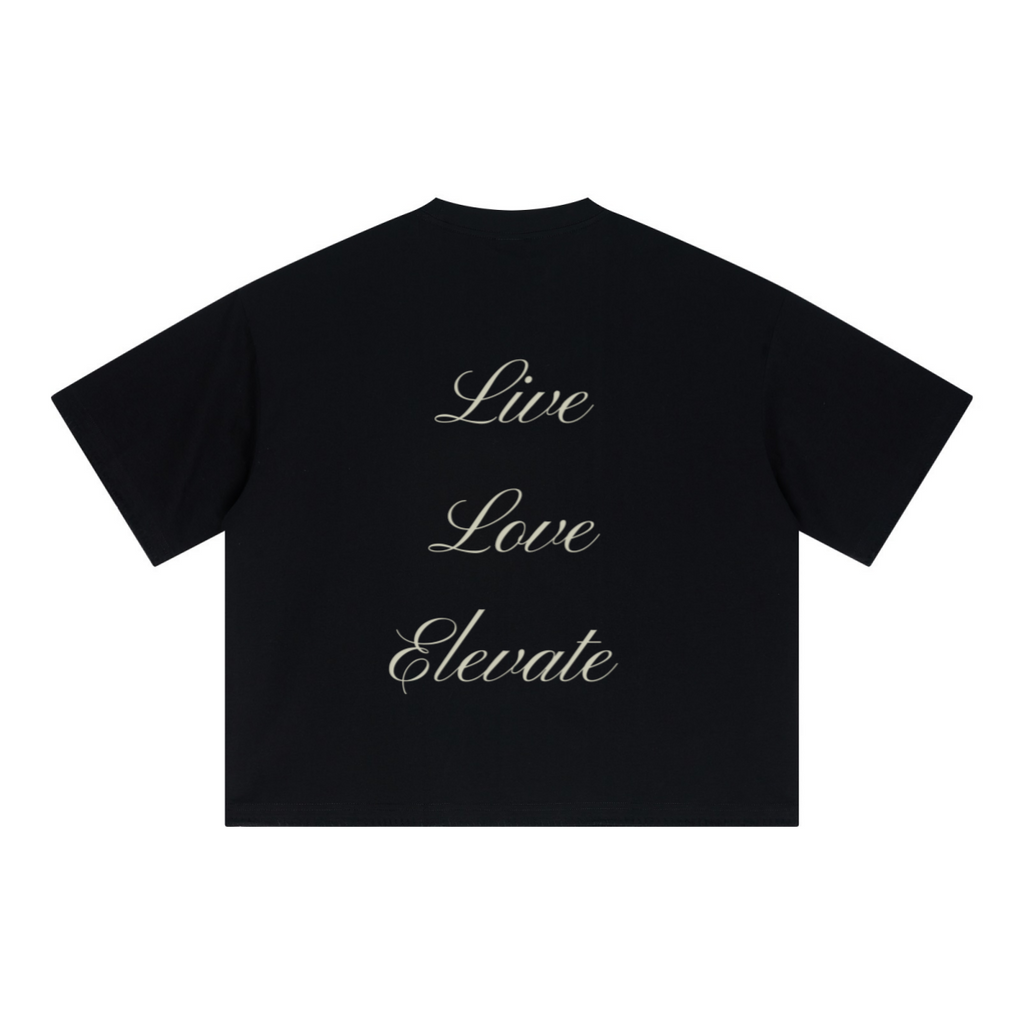 240GSM Unisex Boxy-Fit Loose-Fit T-shirt Black
