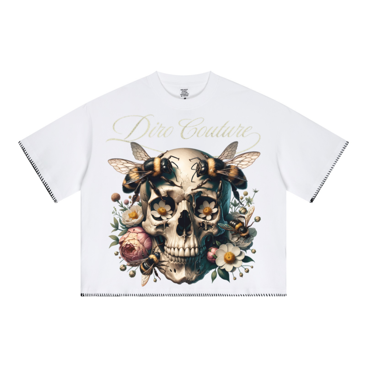 240GSM Unisex Boxy-Fit Loose-Fit T-shirt Off white
