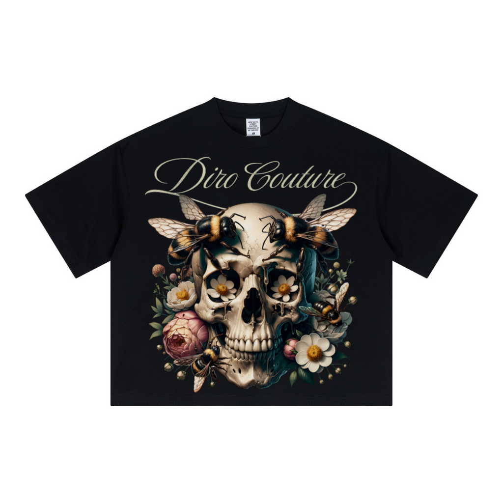 240GSM Unisex Boxy-Fit Loose-Fit T-shirt Black
