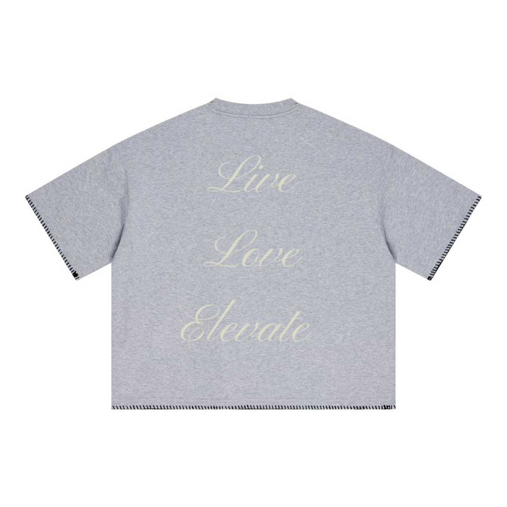 240GSM Unisex Boxy-Fit Loose-Fit T-shirt Heathered gray