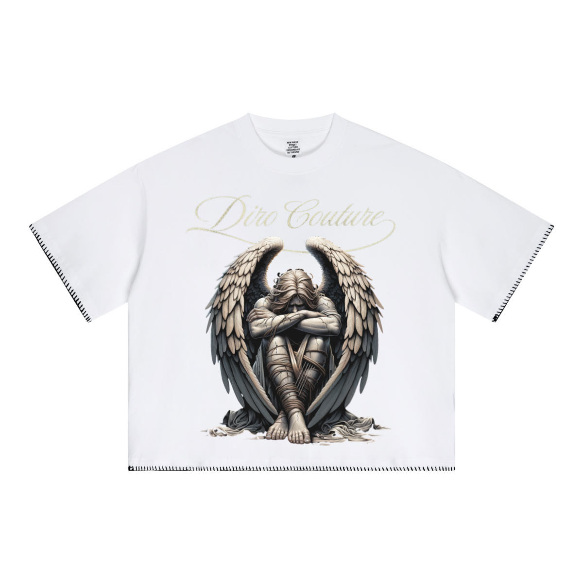 240GSM Unisex Boxy-Fit Loose-Fit T-shirt Off white