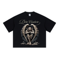 240GSM Unisex Boxy-Fit Loose-Fit T-shirt Black