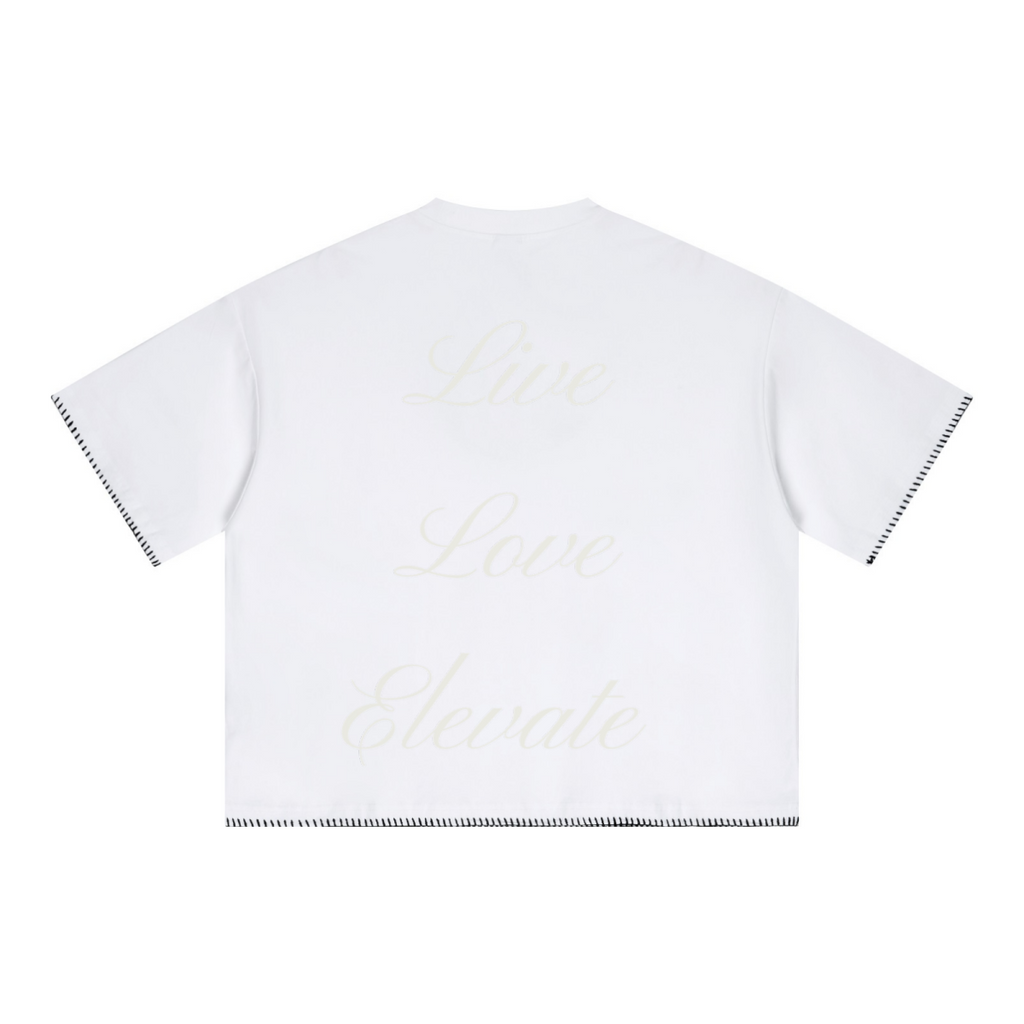 240GSM Unisex Boxy-Fit Loose-Fit T-shirt Off white