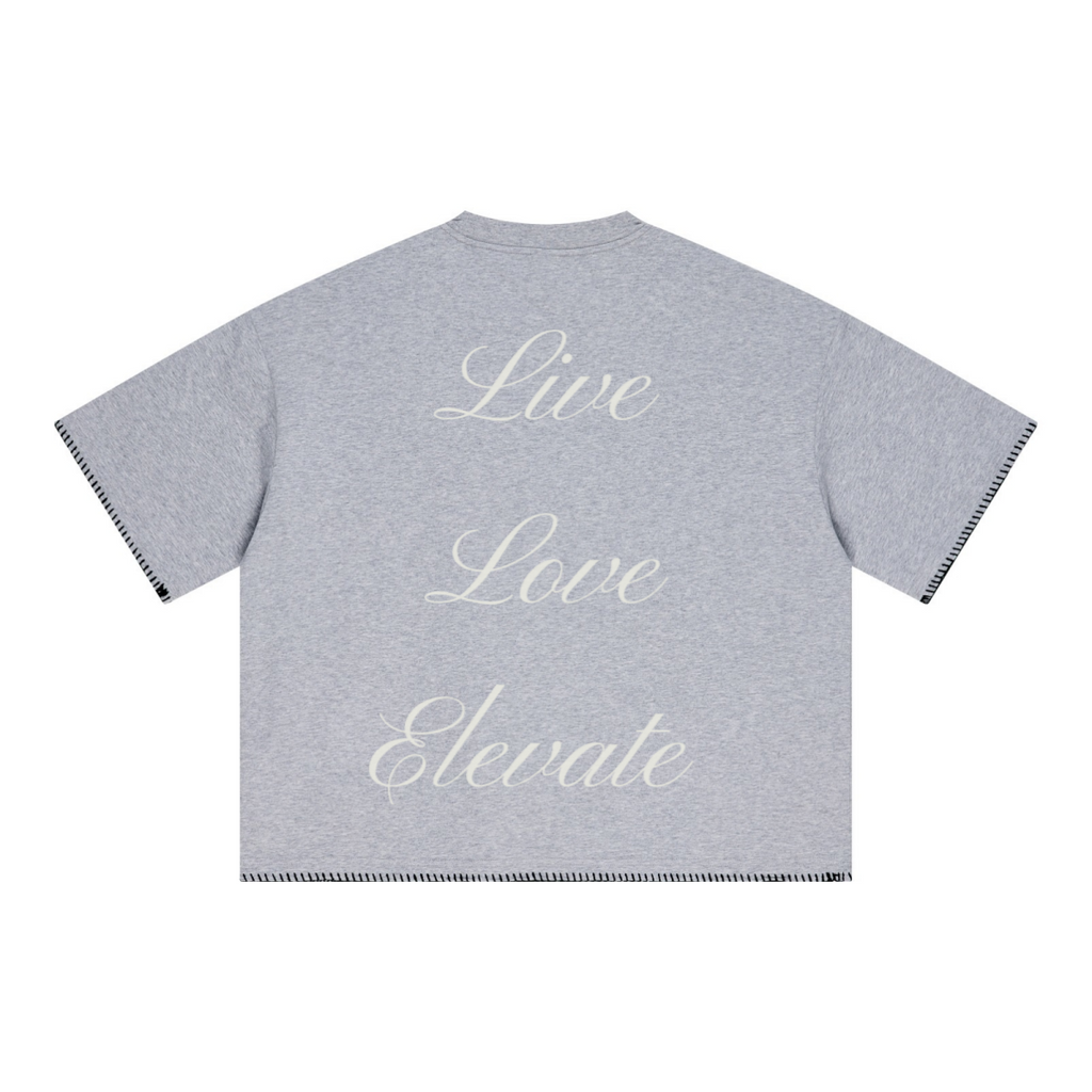 240GSM Unisex Boxy-Fit Loose-Fit T-shirt Heathered gray