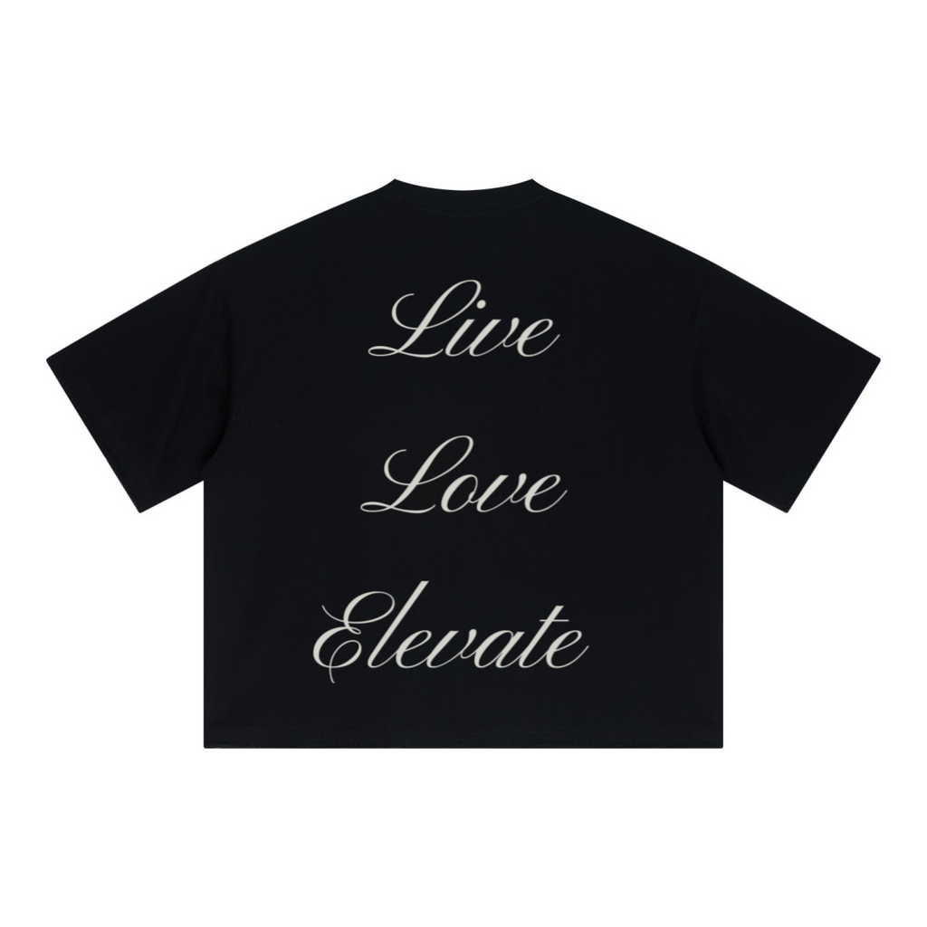 240GSM Unisex Boxy-Fit Loose-Fit T-shirt Black