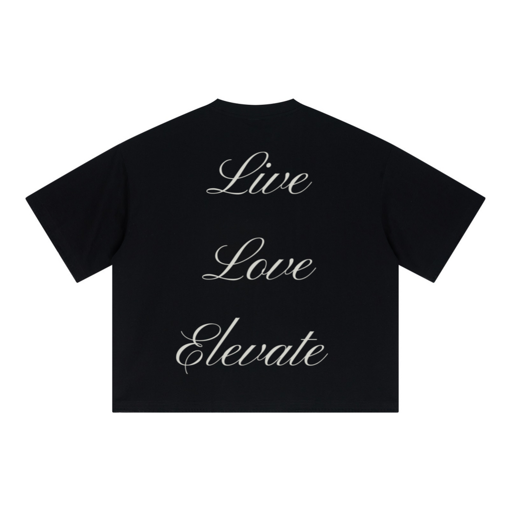 240GSM Unisex Boxy-Fit Loose-Fit T-shirt Black