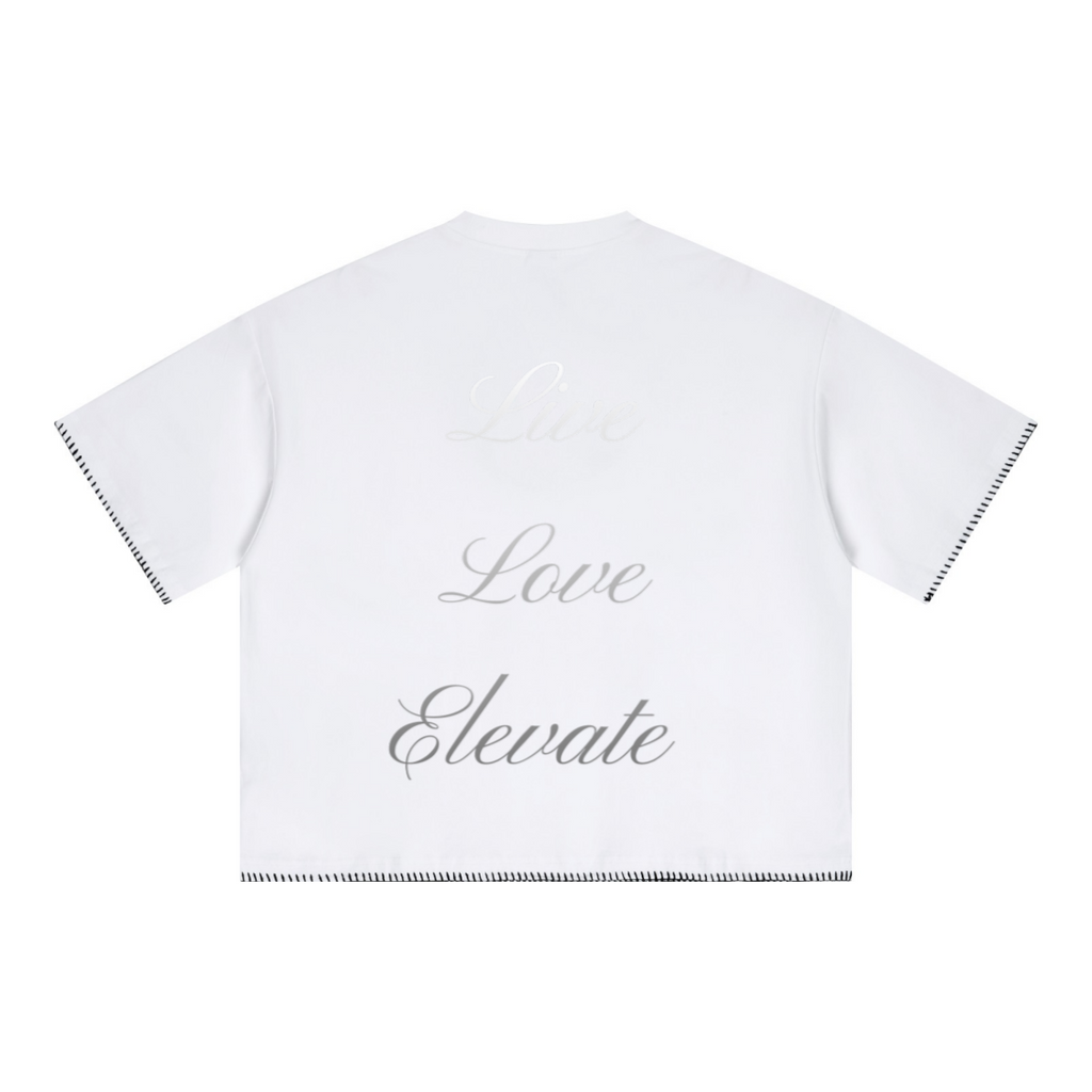 240GSM Unisex Boxy-Fit Loose-Fit T-shirt Off white