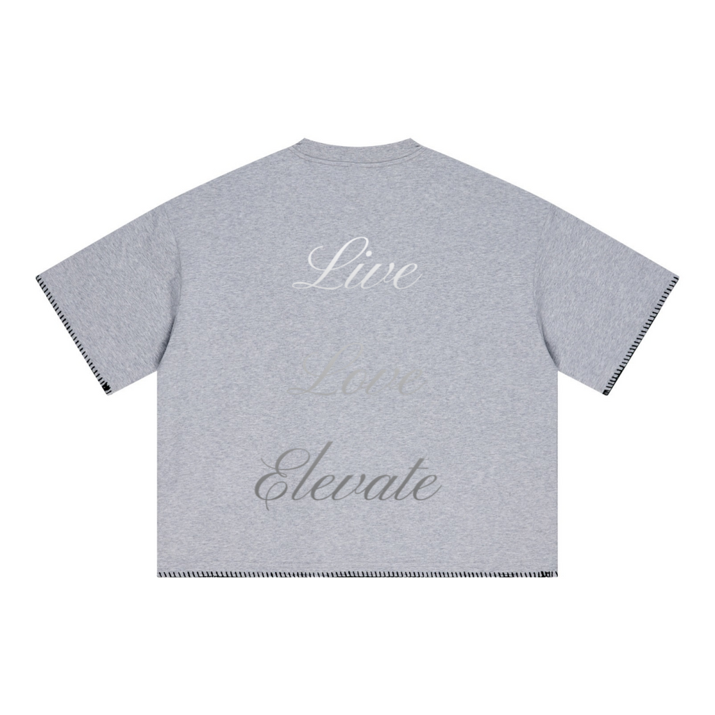 240GSM Unisex Boxy-Fit Loose-Fit T-shirt Heathered gray