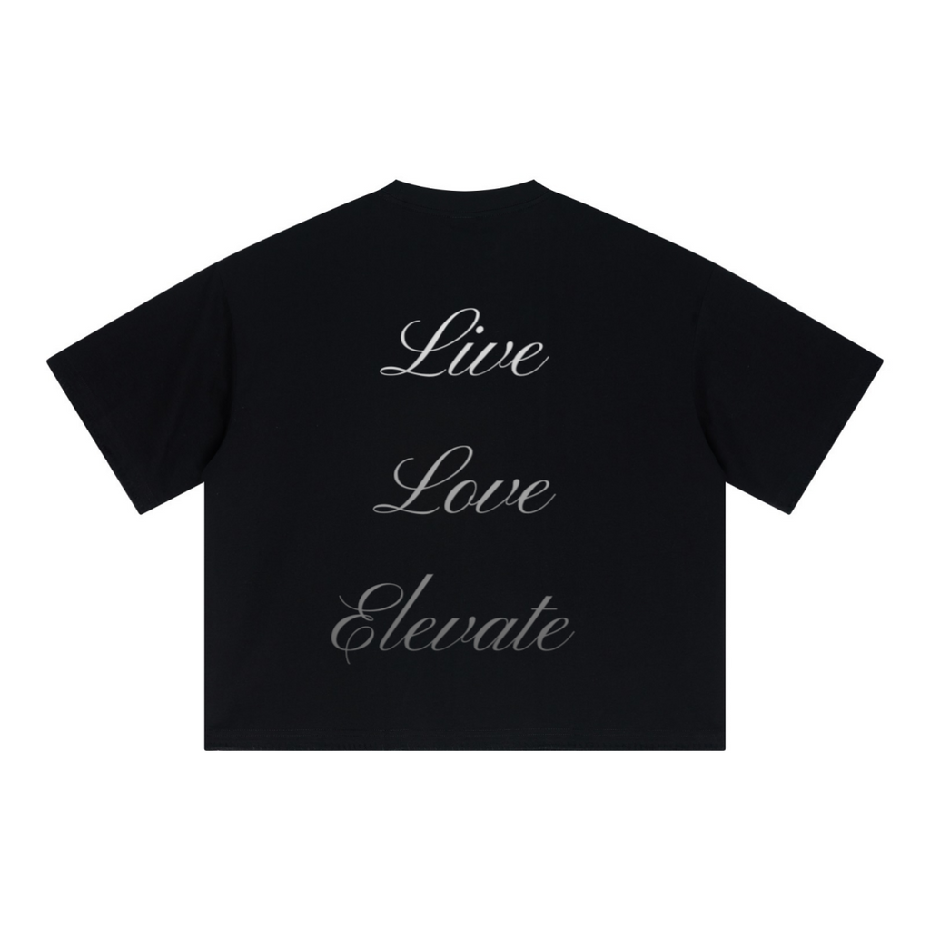 240GSM Unisex Boxy-Fit Loose-Fit T-shirt Black