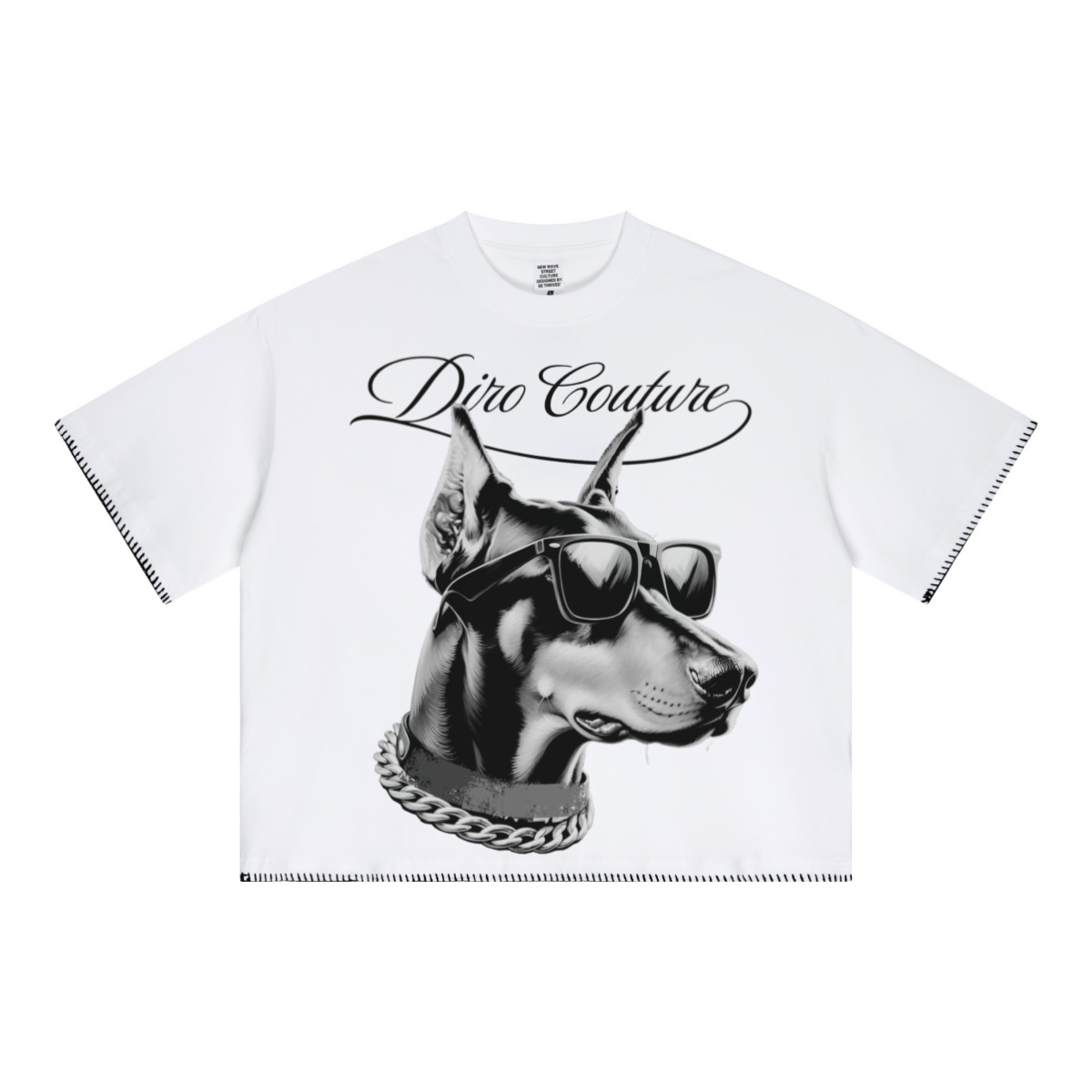240GSM Unisex Boxy-Fit Loose-Fit T-shirt Off white