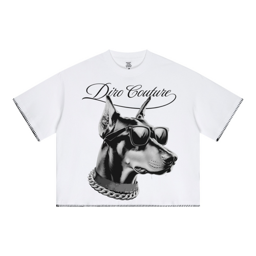 240GSM Unisex Boxy-Fit Loose-Fit T-shirt Off white