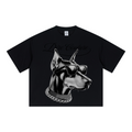 240GSM Unisex Boxy-Fit Loose-Fit T-shirt Black