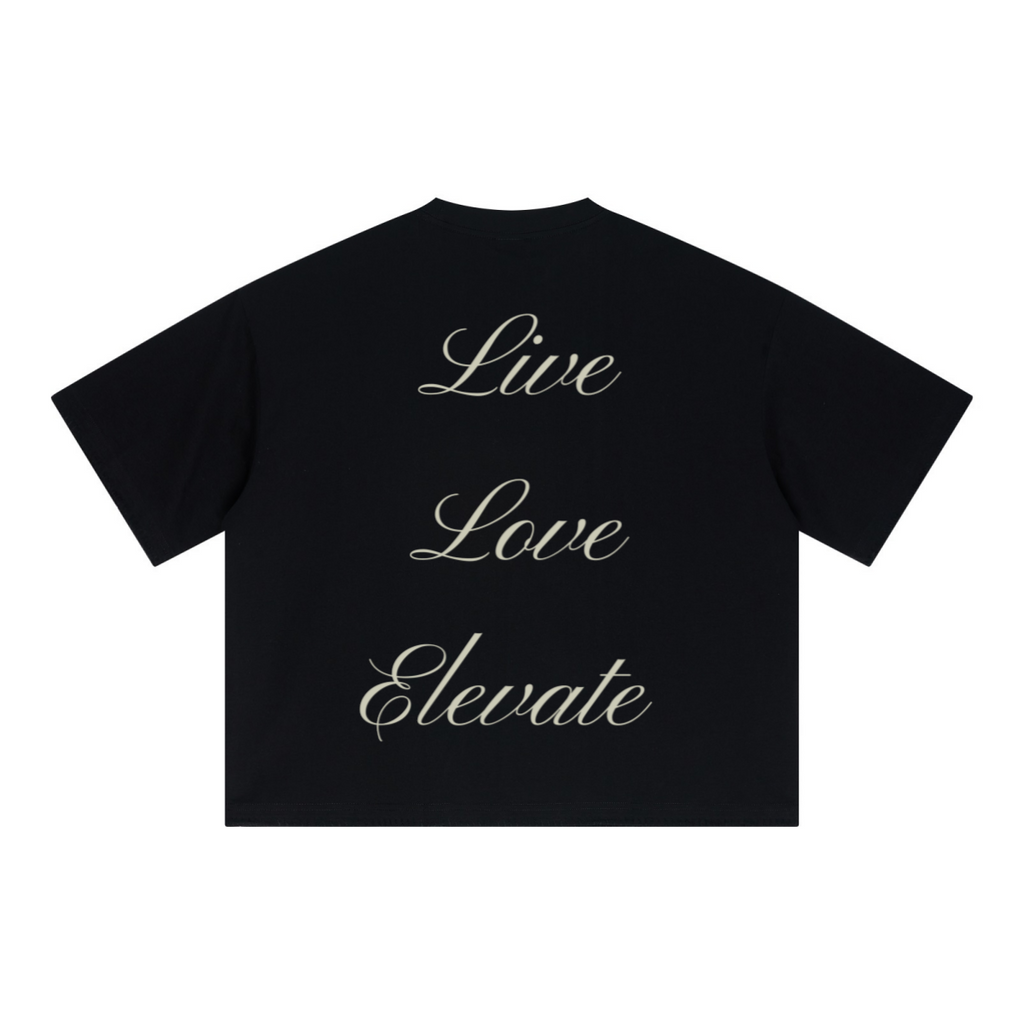 240GSM Unisex Boxy-Fit Loose-Fit T-shirt Black