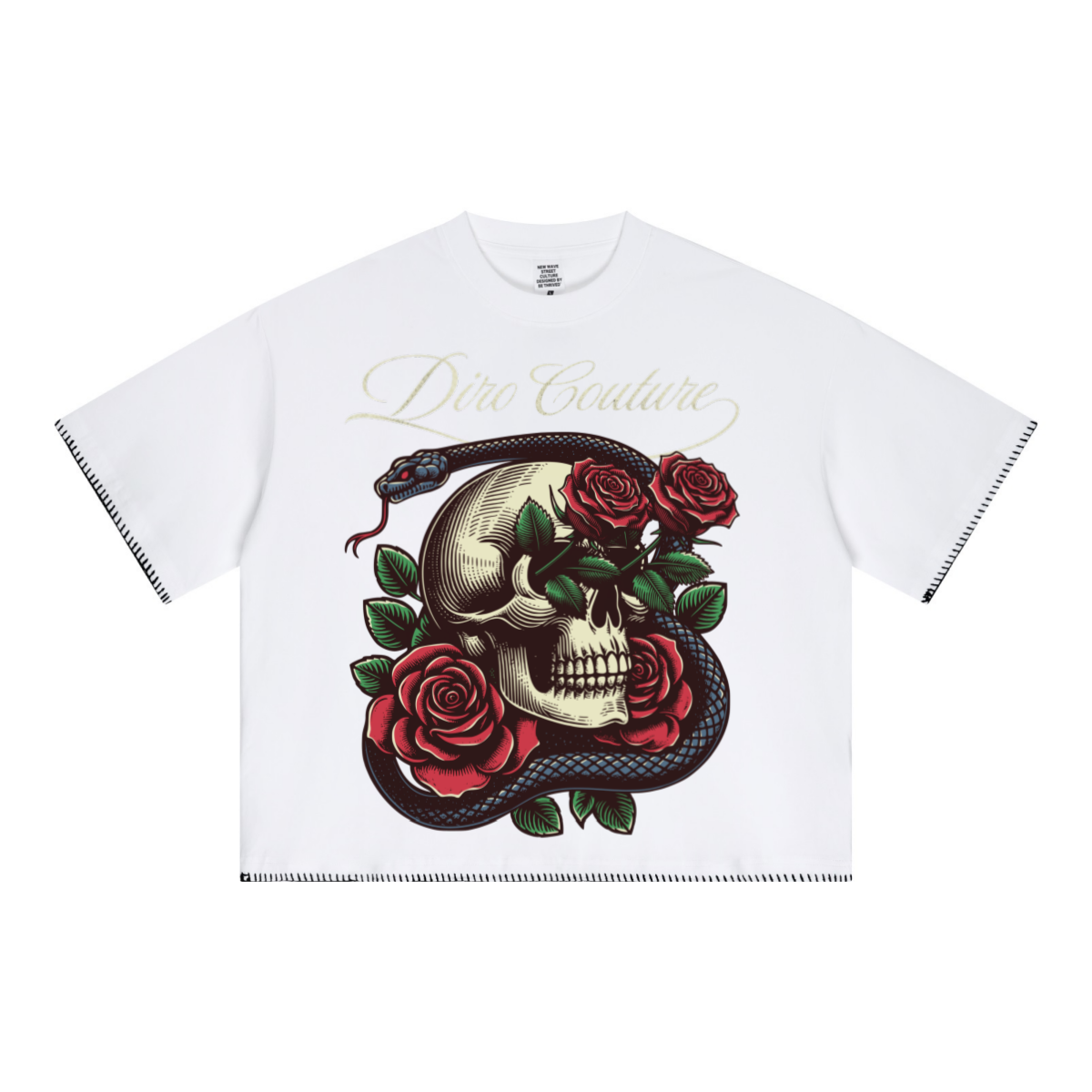 240GSM Unisex Boxy-Fit Loose-Fit T-shirt Off white