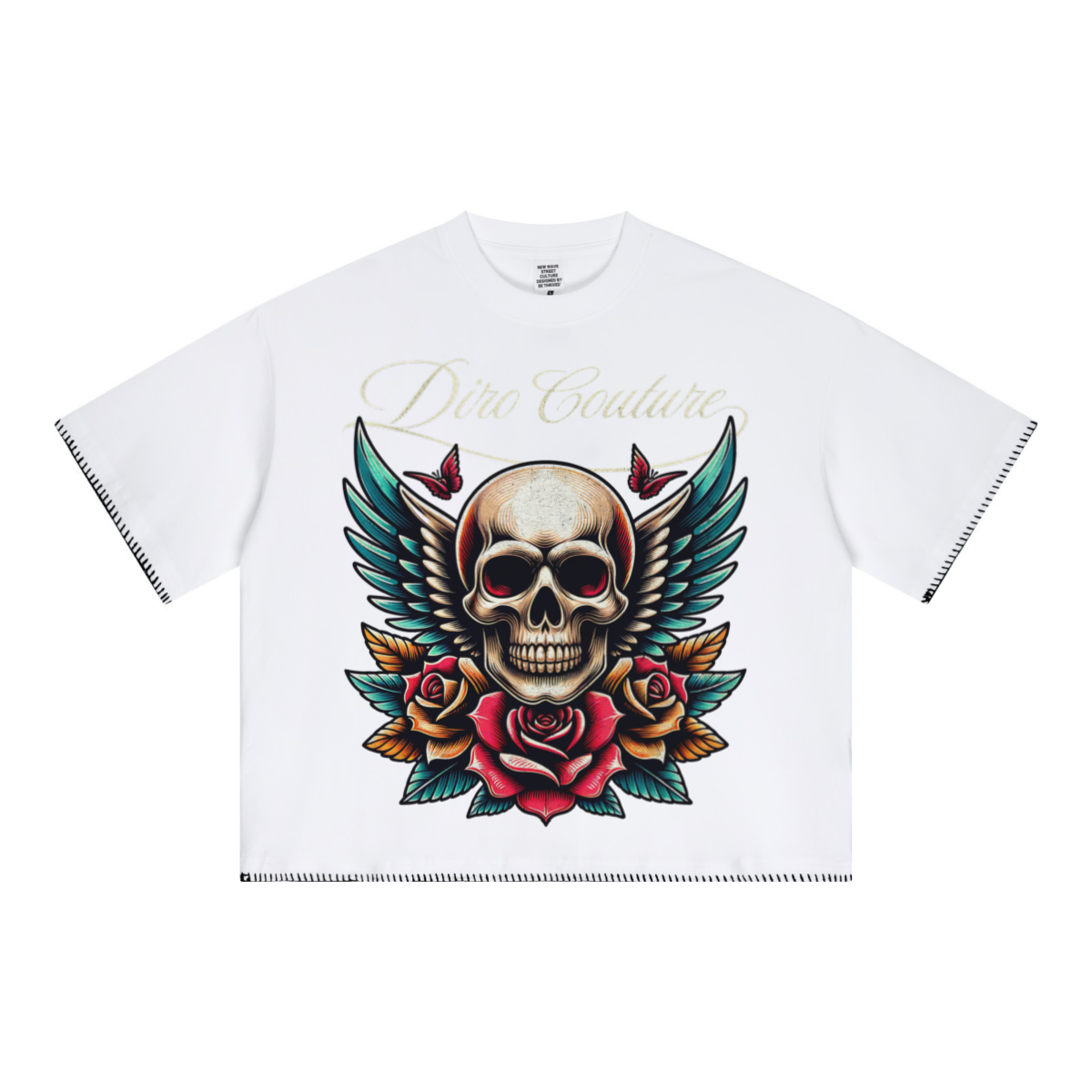 240GSM Unisex Boxy-Fit Loose-Fit T-shirt Off white