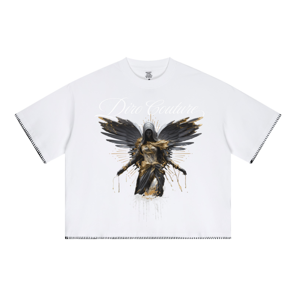 240GSM Unisex Boxy-Fit Loose-Fit T-shirt Off white