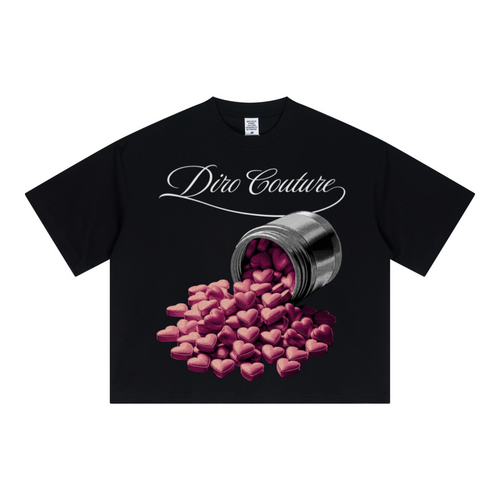 240GSM Unisex Boxy-Fit Loose-Fit T-shirt Black