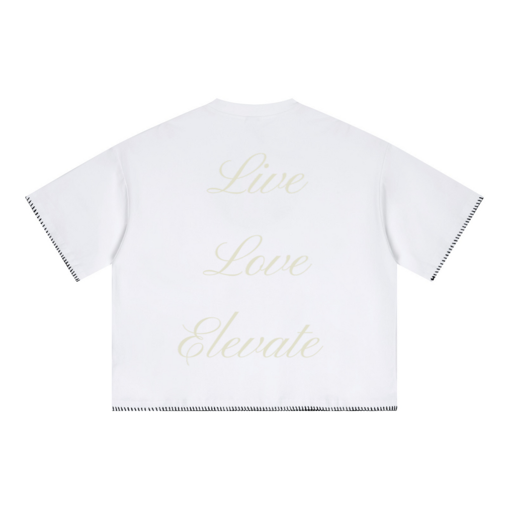 240GSM Unisex Boxy-Fit Loose-Fit T-shirt Off white