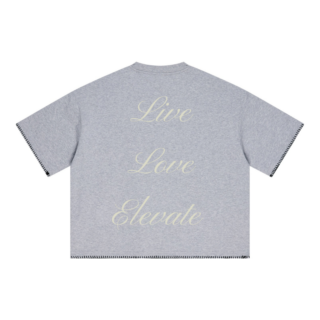 240GSM Unisex Boxy-Fit Loose-Fit T-shirt Heathered gray