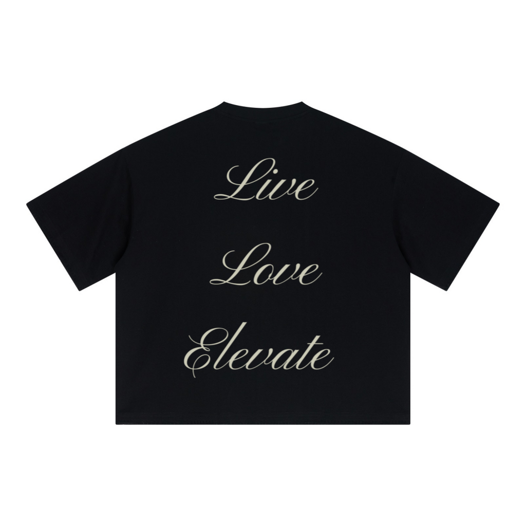 240GSM Unisex Boxy-Fit Loose-Fit T-shirt Black