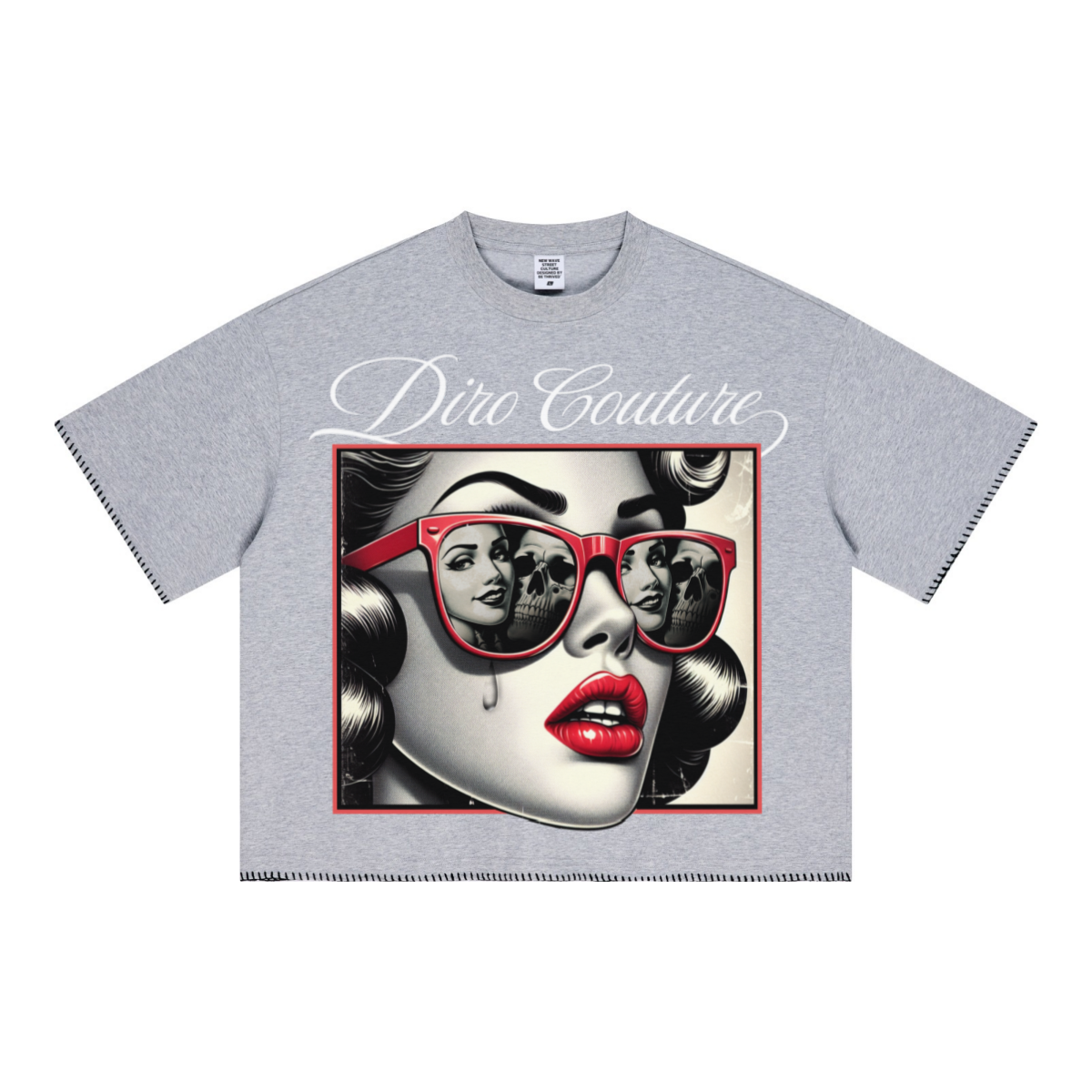 240GSM Unisex Boxy-Fit Loose-Fit T-shirt Heathered gray