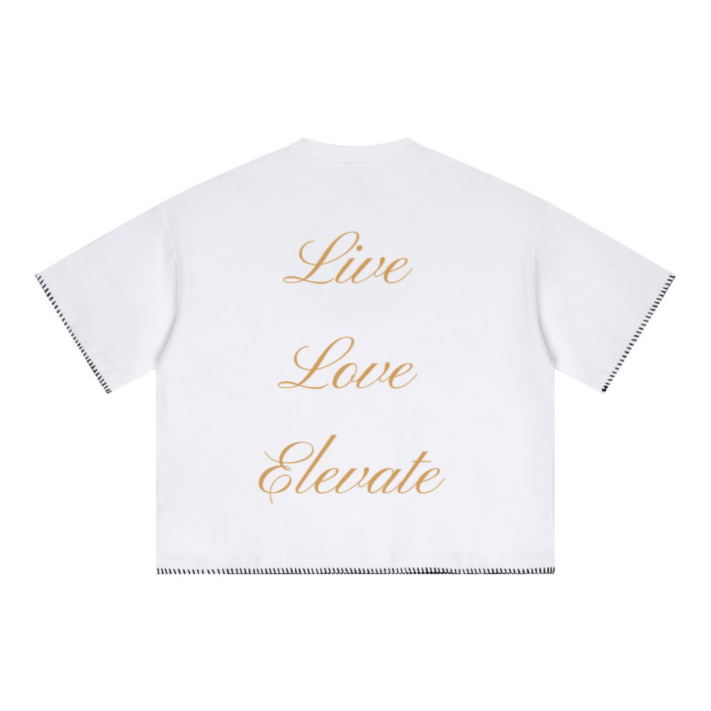 240GSM Unisex Boxy-Fit Loose-Fit T-shirt Off white