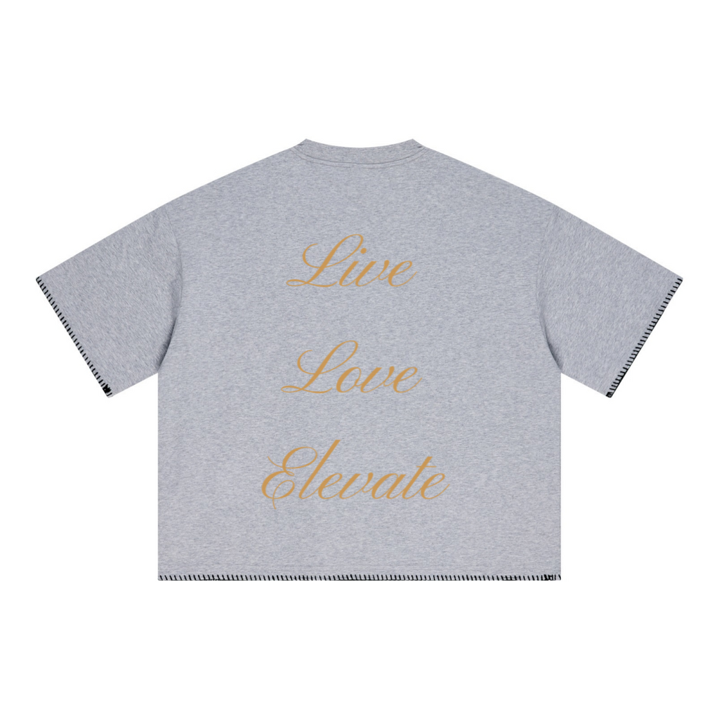 240GSM Unisex Boxy-Fit Loose-Fit T-shirt Heathered gray