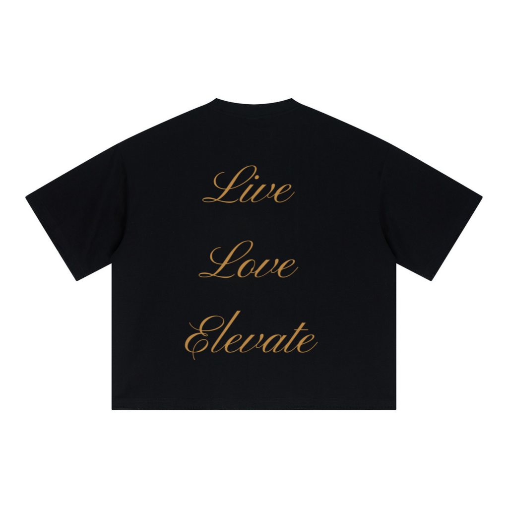 240GSM Unisex Boxy-Fit Loose-Fit T-shirt Black