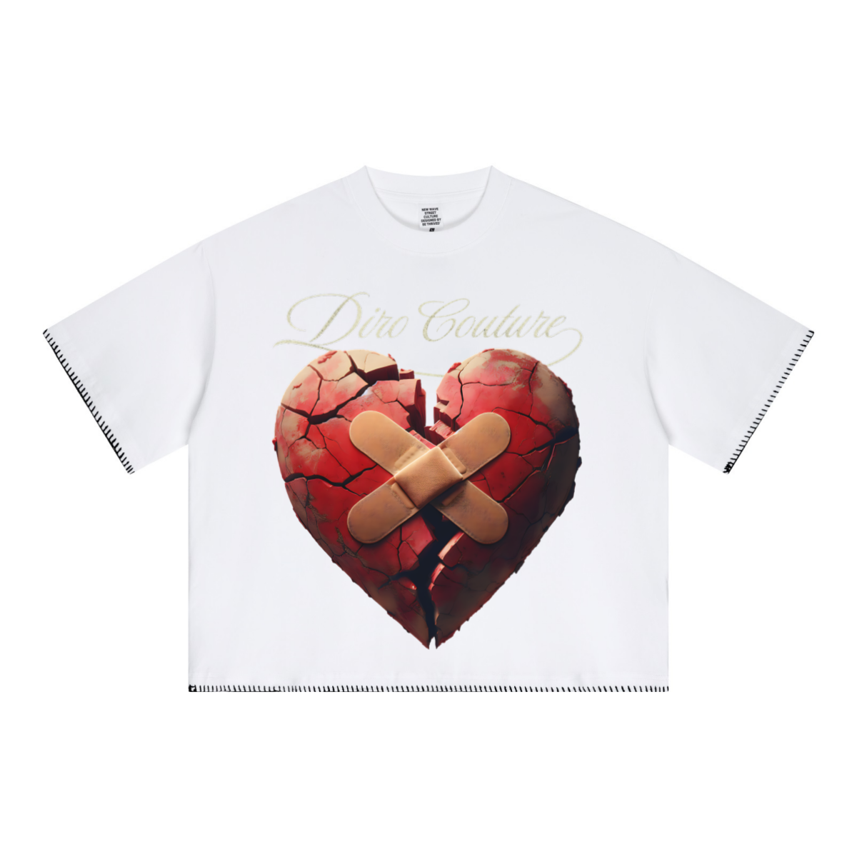 240GSM Unisex Boxy-Fit Loose-Fit T-shirt Off white